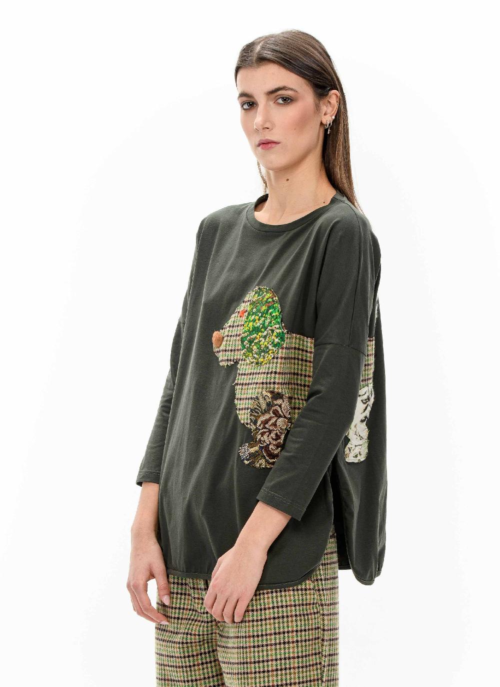 ROSÈ A POIS GUENDALINA Maglia con bassotto Shopping Online