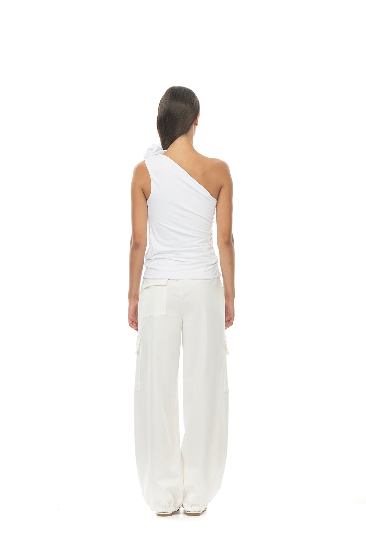 ROSÈ A POIS Pippo Pantalone Bianco In Vendita