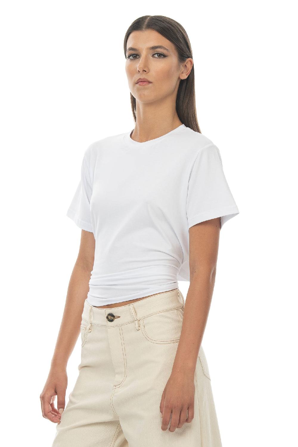 ROSÈ A POIS Elsa T-shirt Bianco Vendita Economica