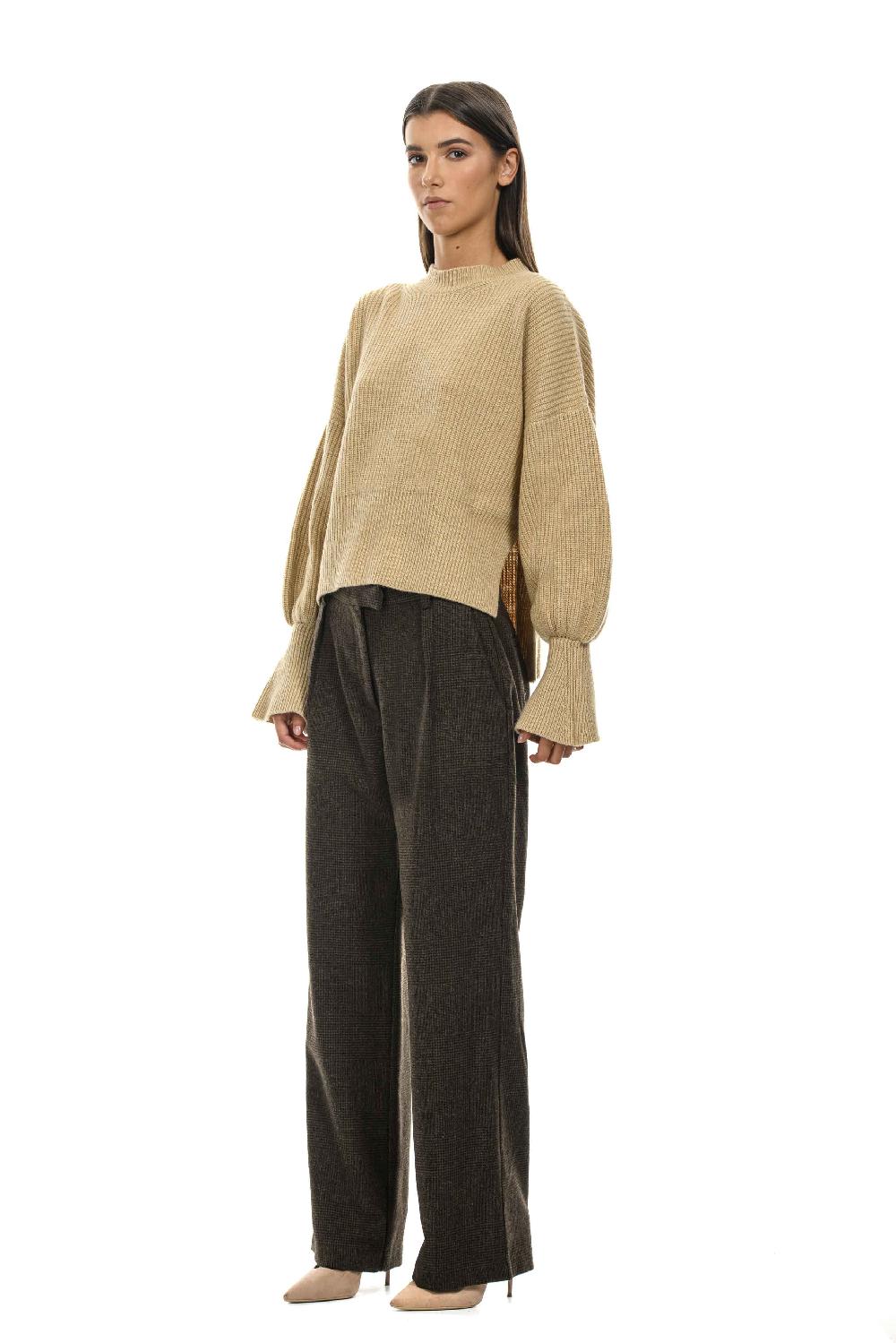 ROSÈ A POIS BING Pantalone in pura lana Pezzi Unici