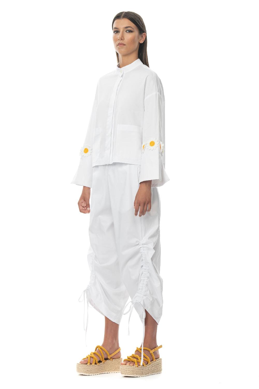 ROSÈ A POIS Ranocchio Pantalone Bianco Convenienza