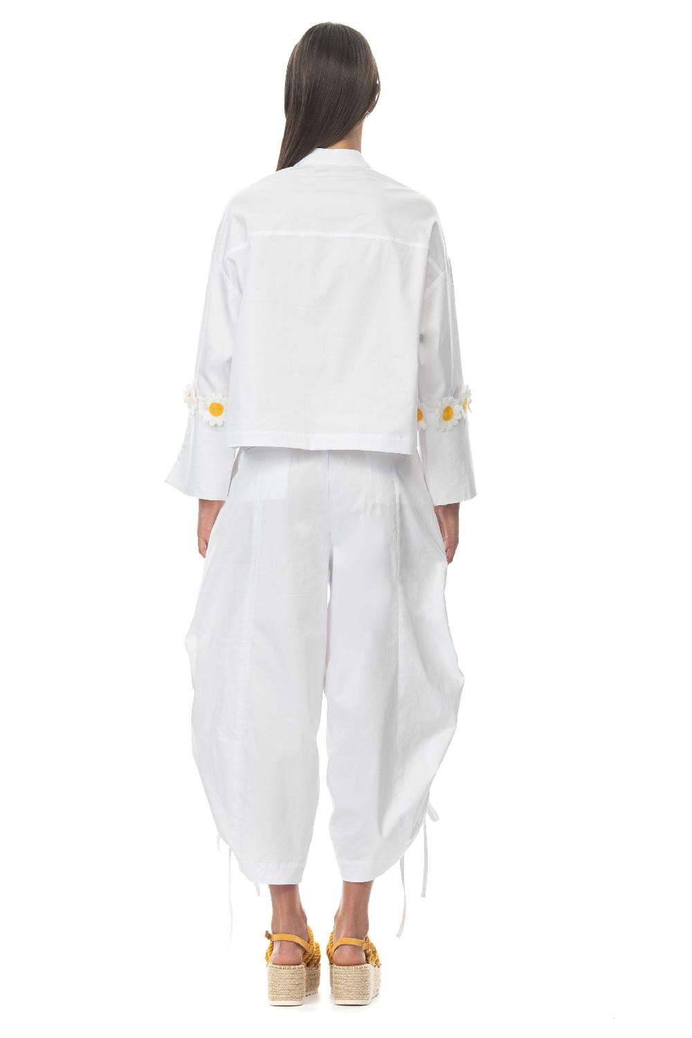 ROSÈ A POIS Ranocchio Pantalone Bianco Convenienza