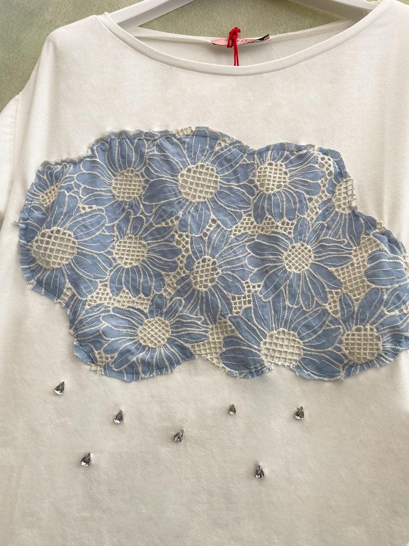 ROSÈ A POIS Nuvoletta T-shirt Saldi Di Fabbrica