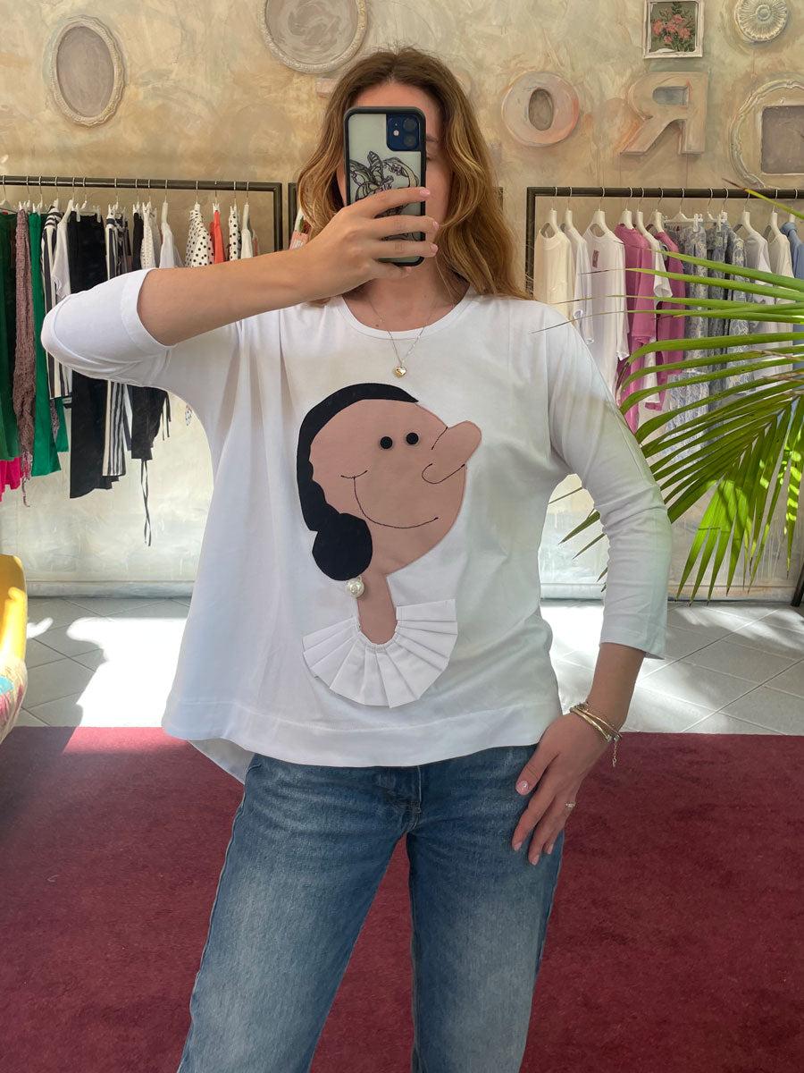 ROSÈ A POIS Olivia T-shirt Nuovo