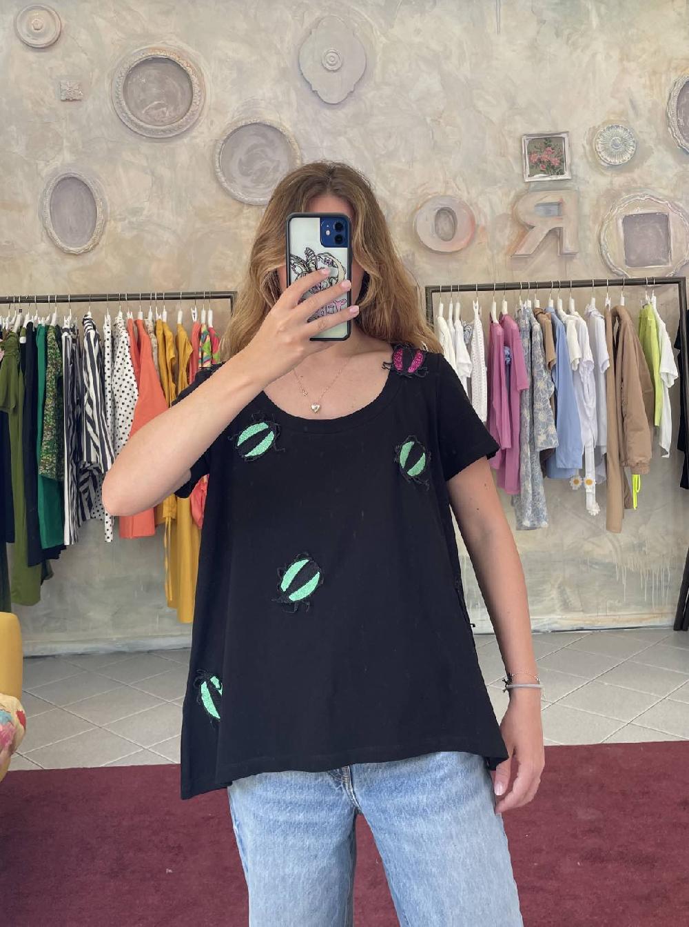 ROSÈ A POIS Scarabeo T-shirt Soddisfazione Garantita