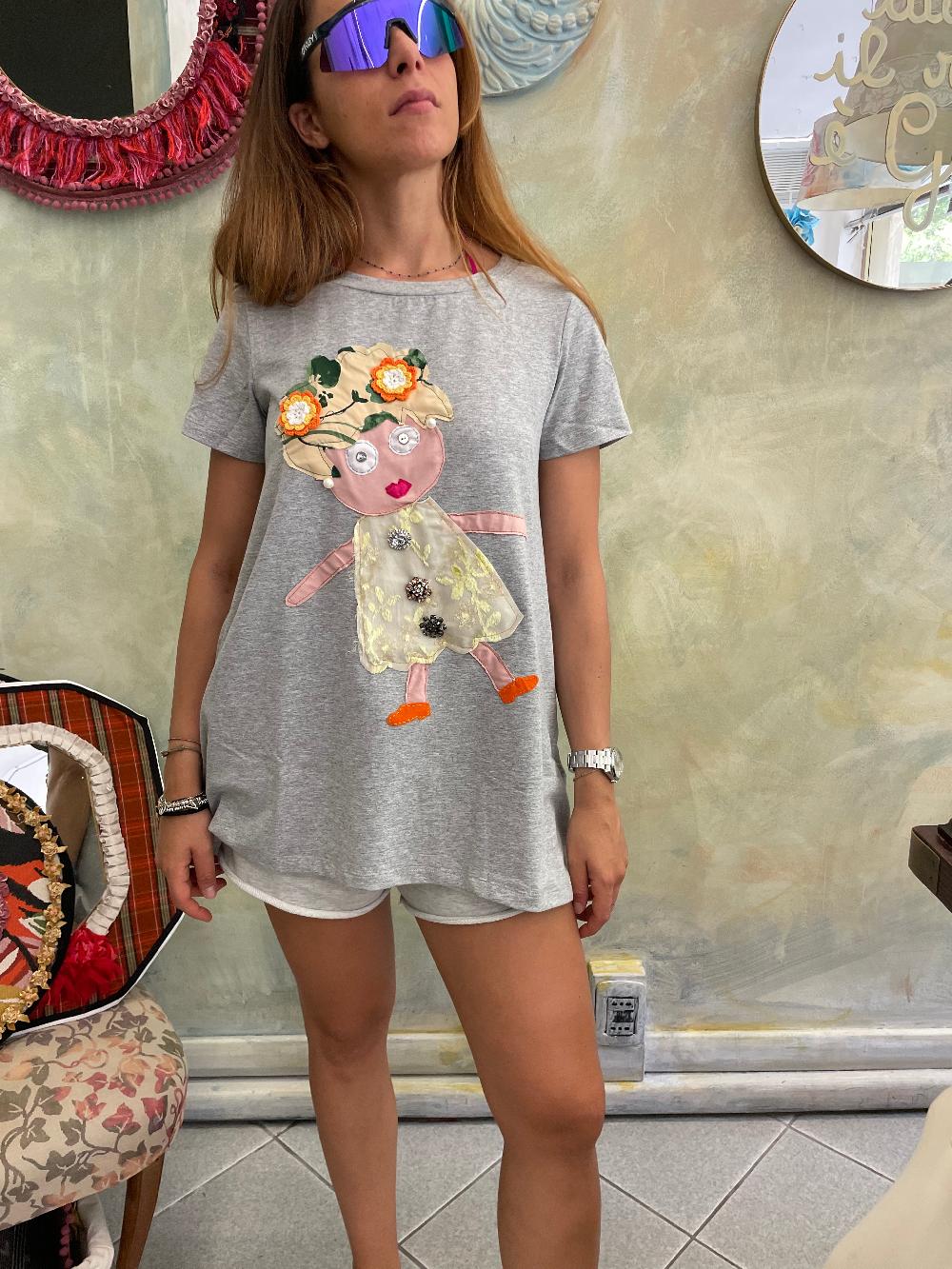 ROSÈ A POIS Bambolina T-shirt Consegna Veloce