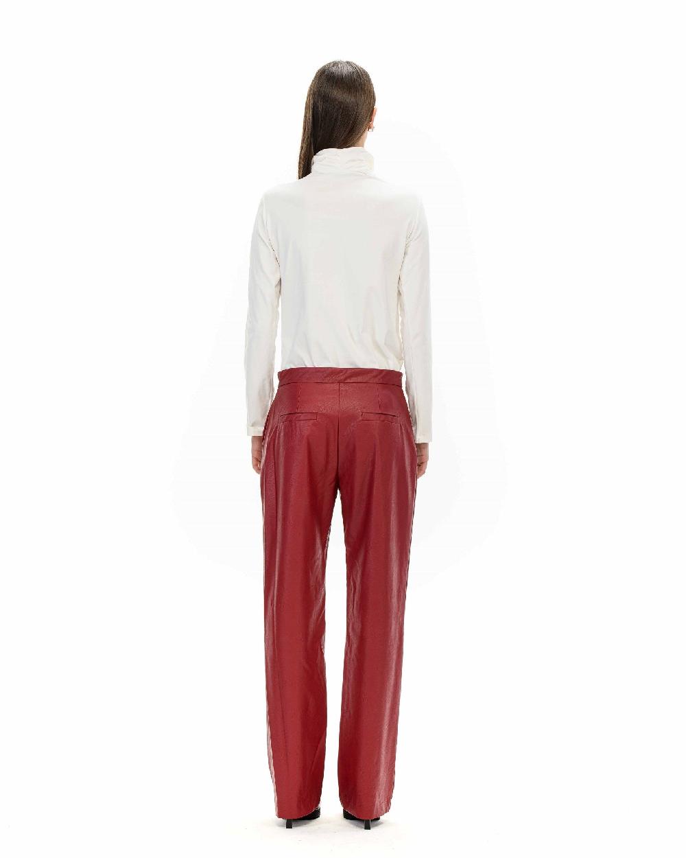 ROSÈ A POIS NERISSA Pantalone ecopelle Italy