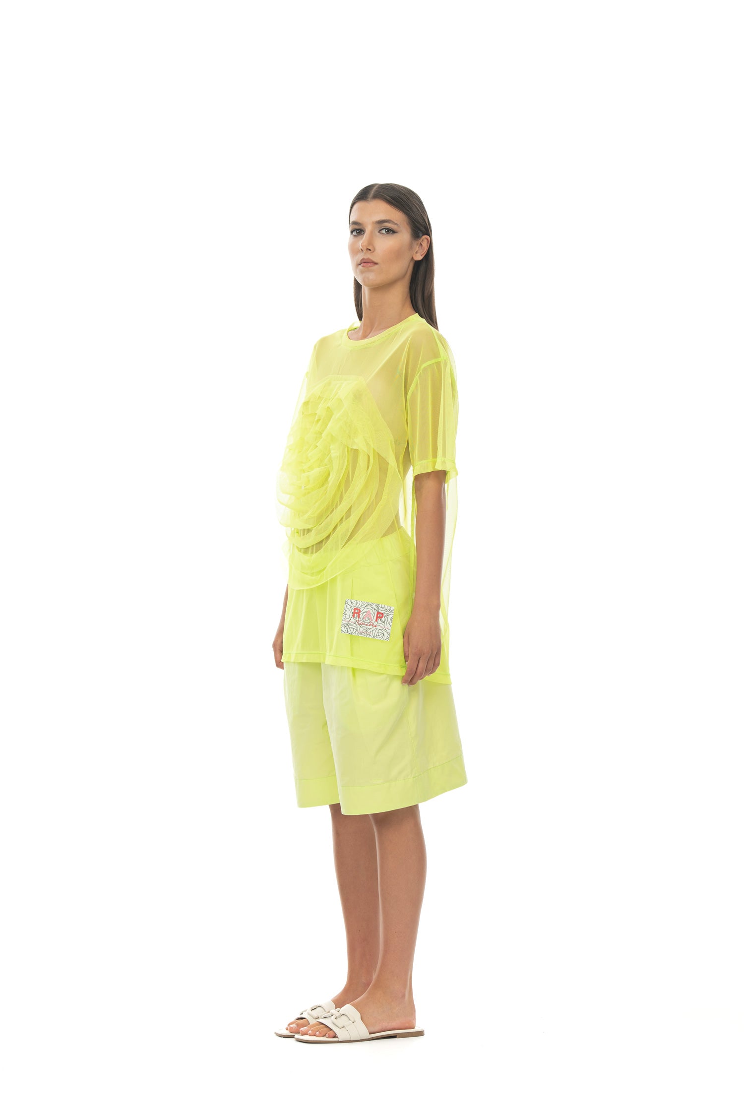 ROSÈ A POIS Peggy T-shirt Lime Saldi Di Fabbrica