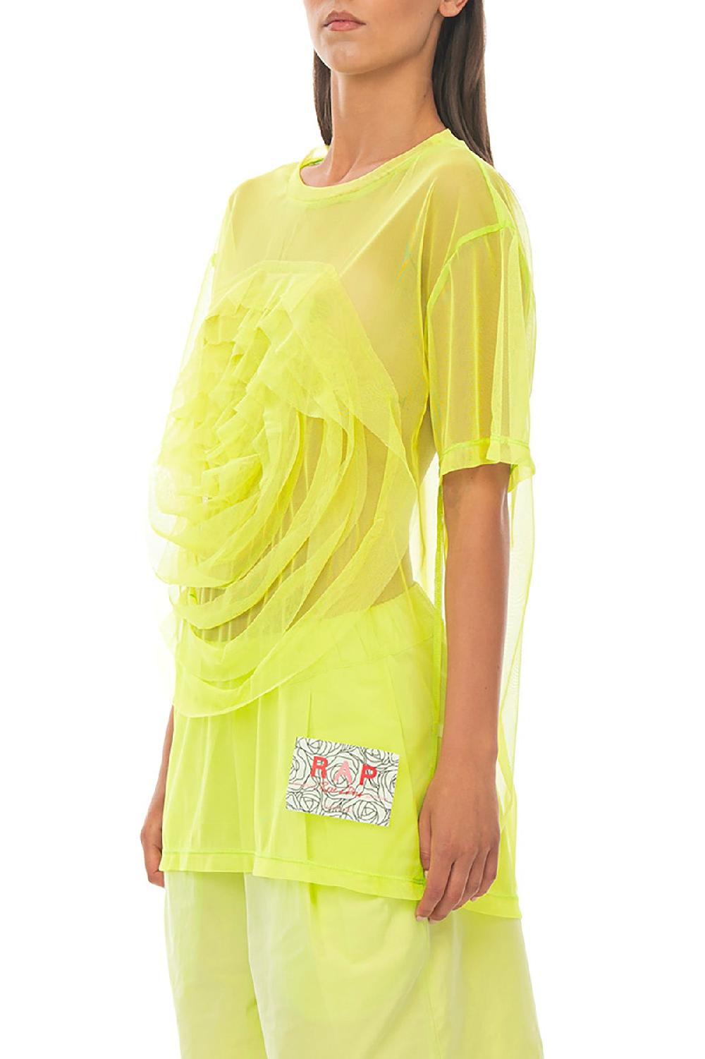 ROSÈ A POIS Peggy T-shirt Lime Saldi Di Fabbrica
