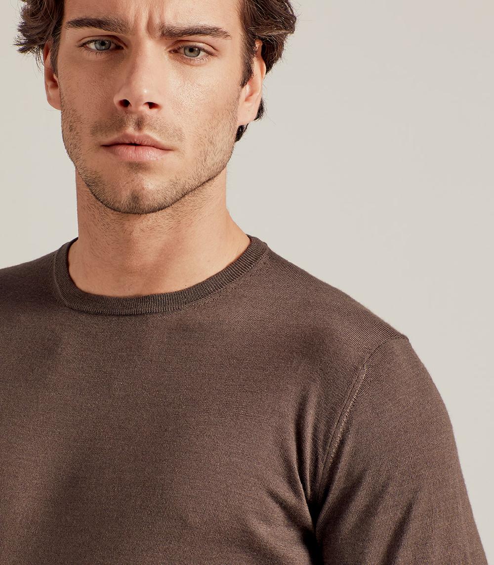 S.Moritz GIROCOLLO LANA SETA CASHMERE - CACAO I Più Venduti