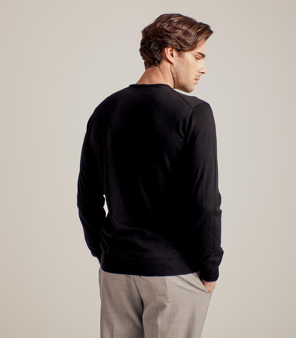 S.Moritz GIROCOLLO LANA SETA CASHMERE - NERO Negozio