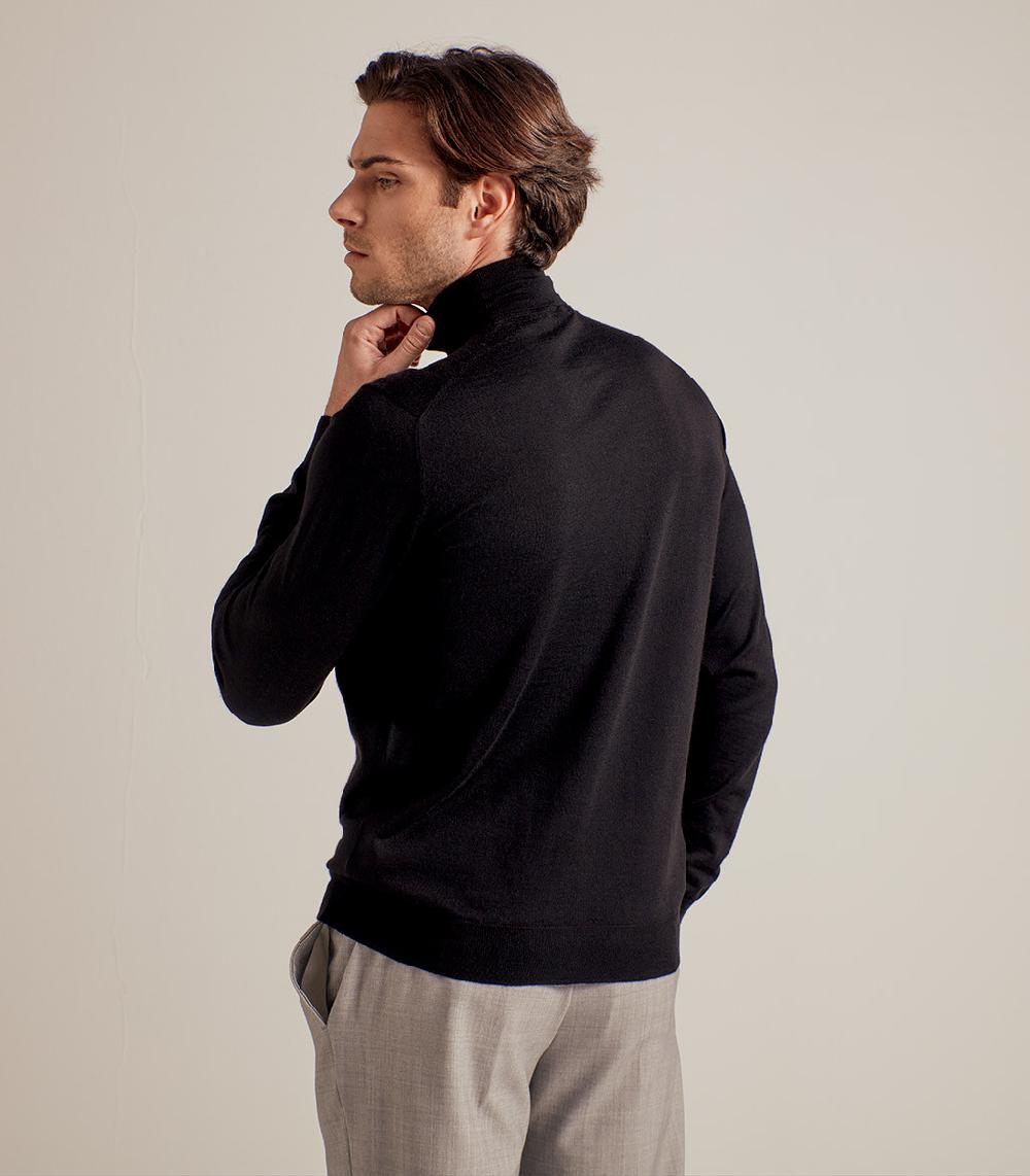 S.Moritz DOLCEVITA LANA SETA CASHMERE - NERO Promozione