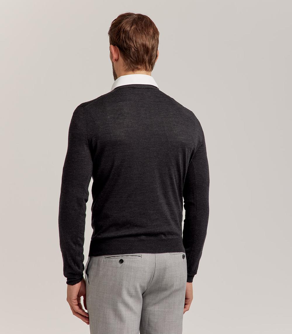 S.Moritz CARDIGAN BOTTONI ROYAL MERINO - GRIGIO ANTRACITE Convenienza