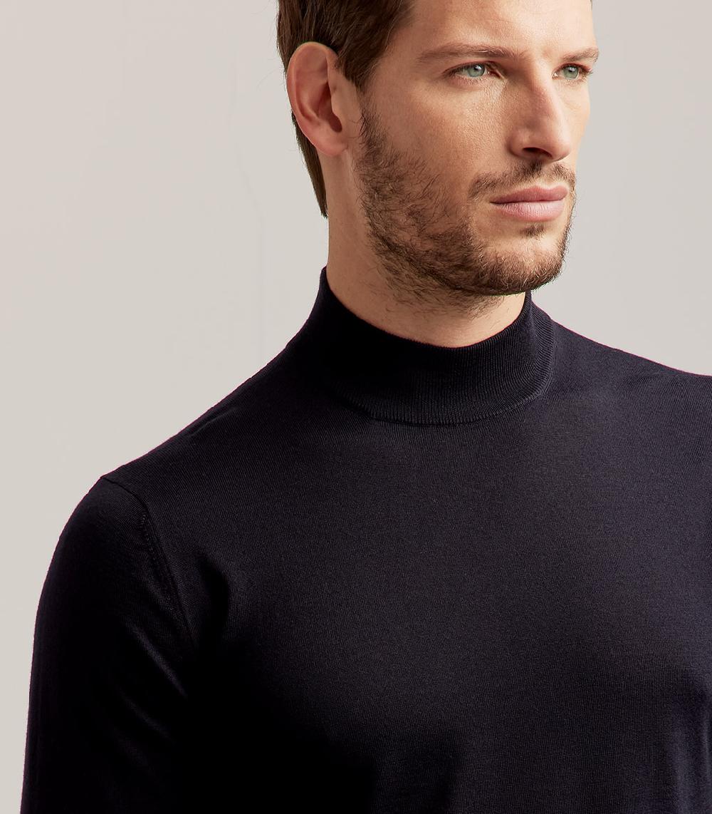 S.Moritz LUPETTO ROYAL MERINO - BLU NAVY Economico