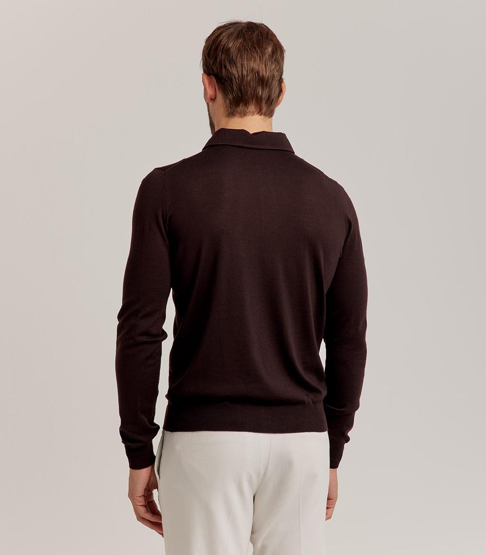 S.Moritz POLO COLLO CAMICIA ROYAL MERINO - TESTA DI MORO Hotsell