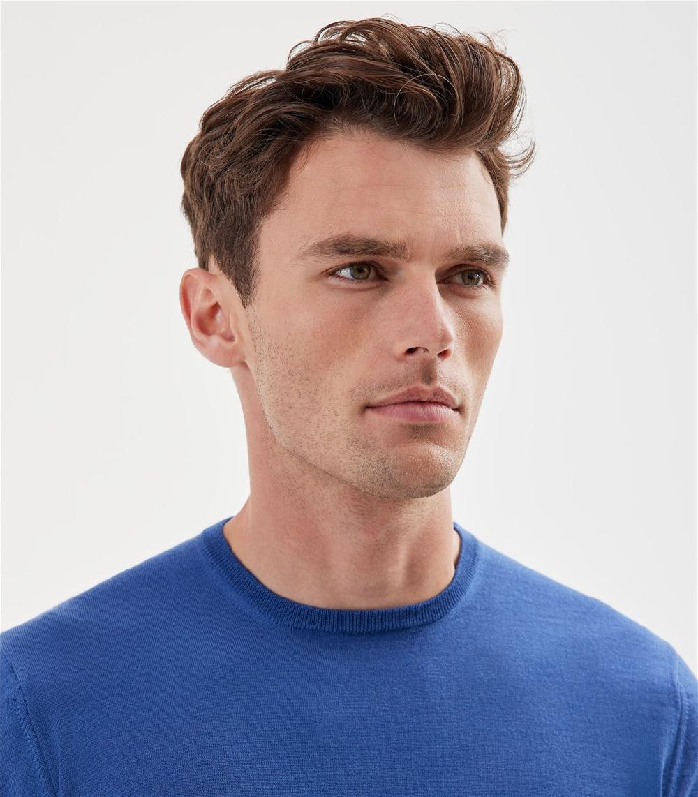 S.Moritz Maglia blu da uomo royal merino | S.Moritz Sito Ufficiale Vendita Calda