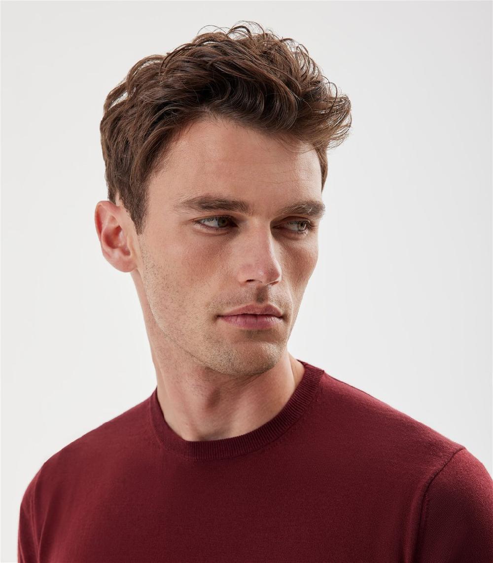 S.Moritz Maglia bordeaux da uomo royal merino | S.Moritz Sito Ufficiale Saldi Di Fabbrica