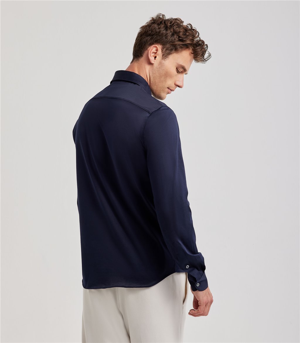 S.Moritz Camicia bianca da uomo in cotone jersey | S.Moritz Sito Ufficiale Negozio