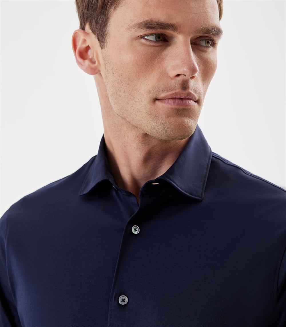S.Moritz Camicia bianca da uomo in cotone jersey | S.Moritz Sito Ufficiale Negozio