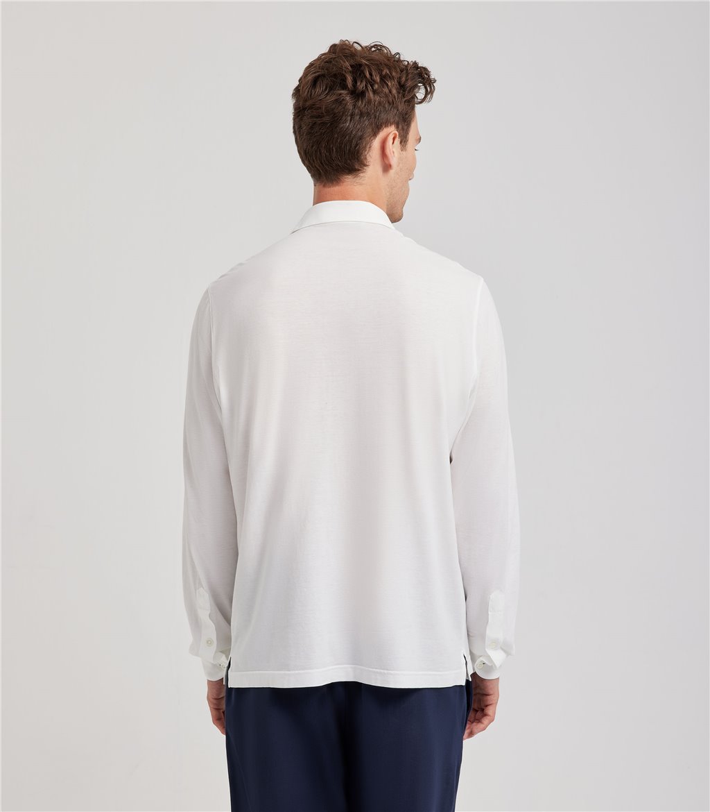 S.Moritz Camicia bianca da uomo in cotone crepe | S.Moritz Sito Ufficiale Nuova