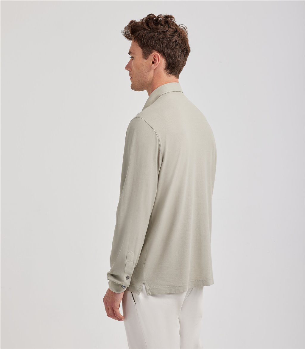 S.Moritz Camicia grigia da uomo in cotone crepe | S.Moritz Sito Ufficiale Italy