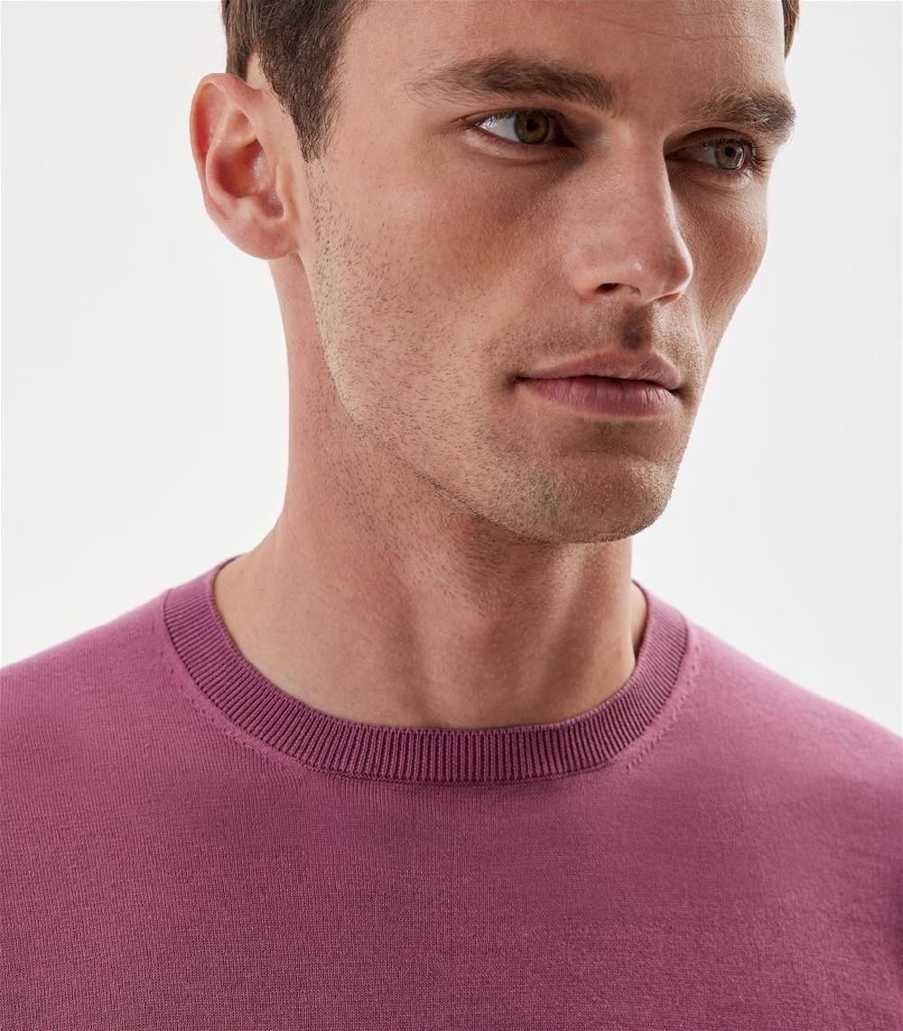 S.Moritz T-shirt malva da uomo in cotone giza | S.Moritz Sito Ufficiale Nuovo