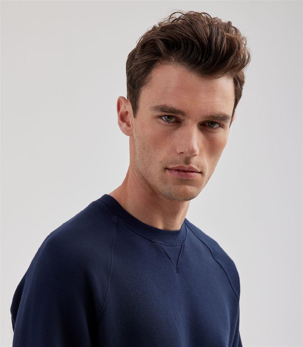 S.Moritz Felpa raglan da uomo blu navy | S.Moritz Sito Ufficiale Promozione