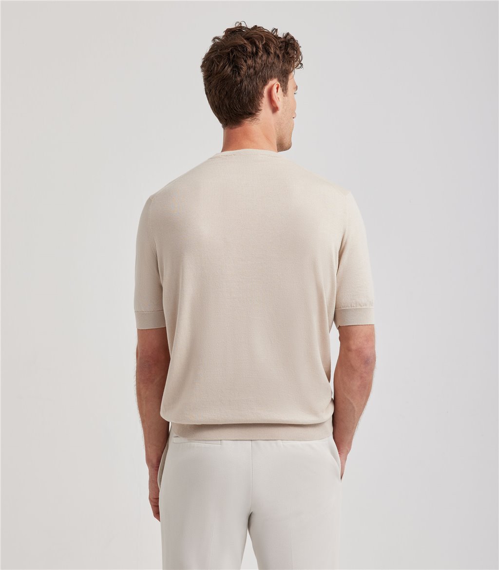 S.Moritz T-shirt beige da uomo in cotone giza | S.Moritz Sito Ufficiale Soddisfazione Garantita
