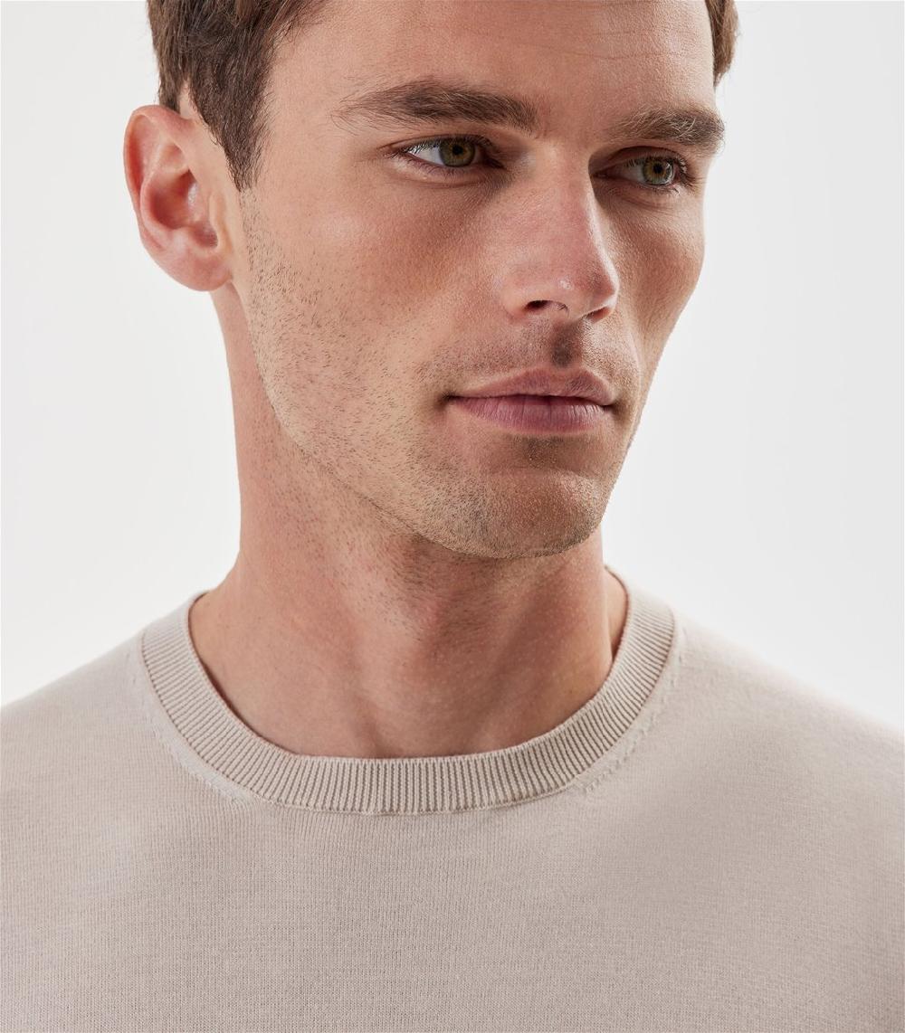 S.Moritz T-shirt beige da uomo in cotone giza | S.Moritz Sito Ufficiale Soddisfazione Garantita