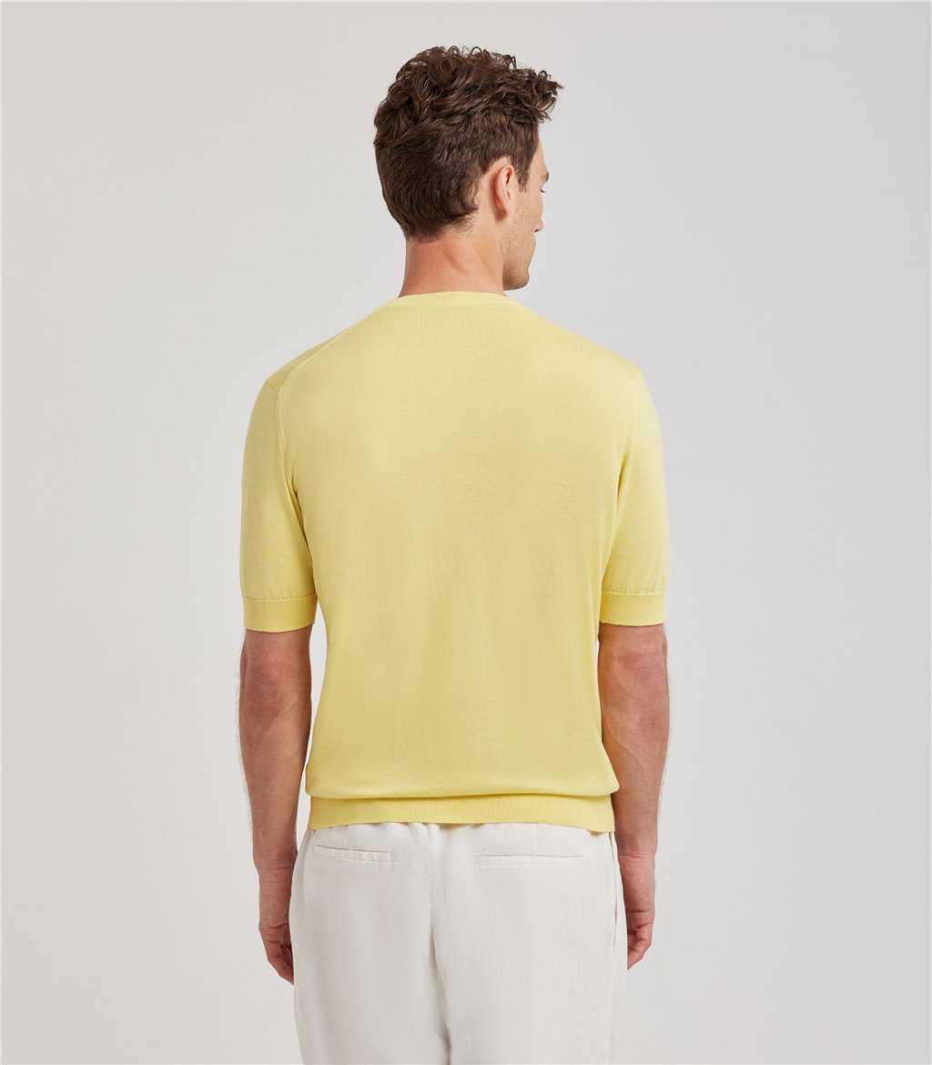 S.Moritz T-shirt gialla da uomo in cotone giza | S.Moritz Sito Ufficiale Negozi Online