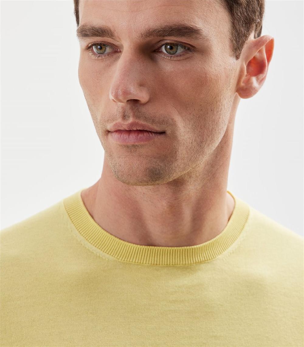 S.Moritz T-shirt gialla da uomo in cotone giza | S.Moritz Sito Ufficiale Negozi Online