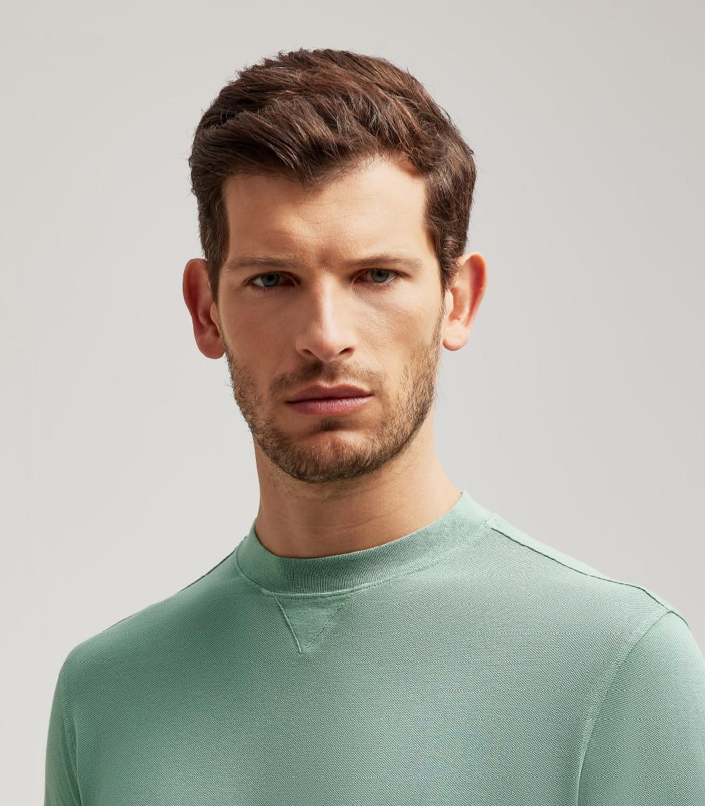 S.Moritz GIROCOLLO FELPA - COTONE PIQUET Fino Al -60%