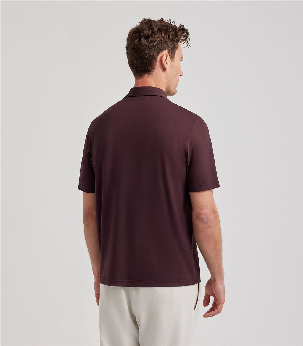 S.Moritz Polo amarena da uomo in cotone crepe | S.Moritz Sito Ufficiale Saldi