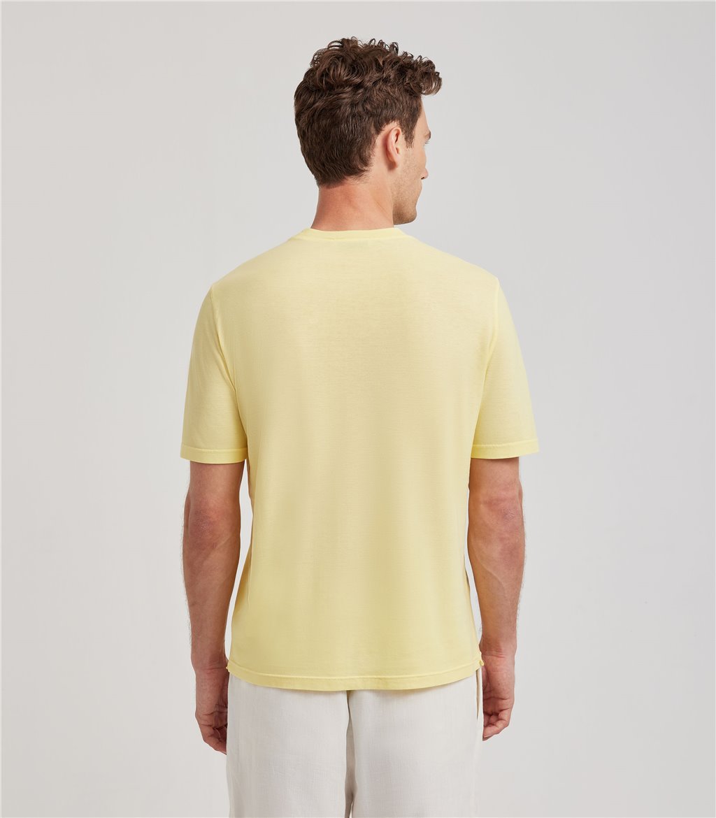 S.Moritz T-shirt gialla da uomo in cotone crepe | S.Moritz Sito Ufficiale Soddisfazione Garantita