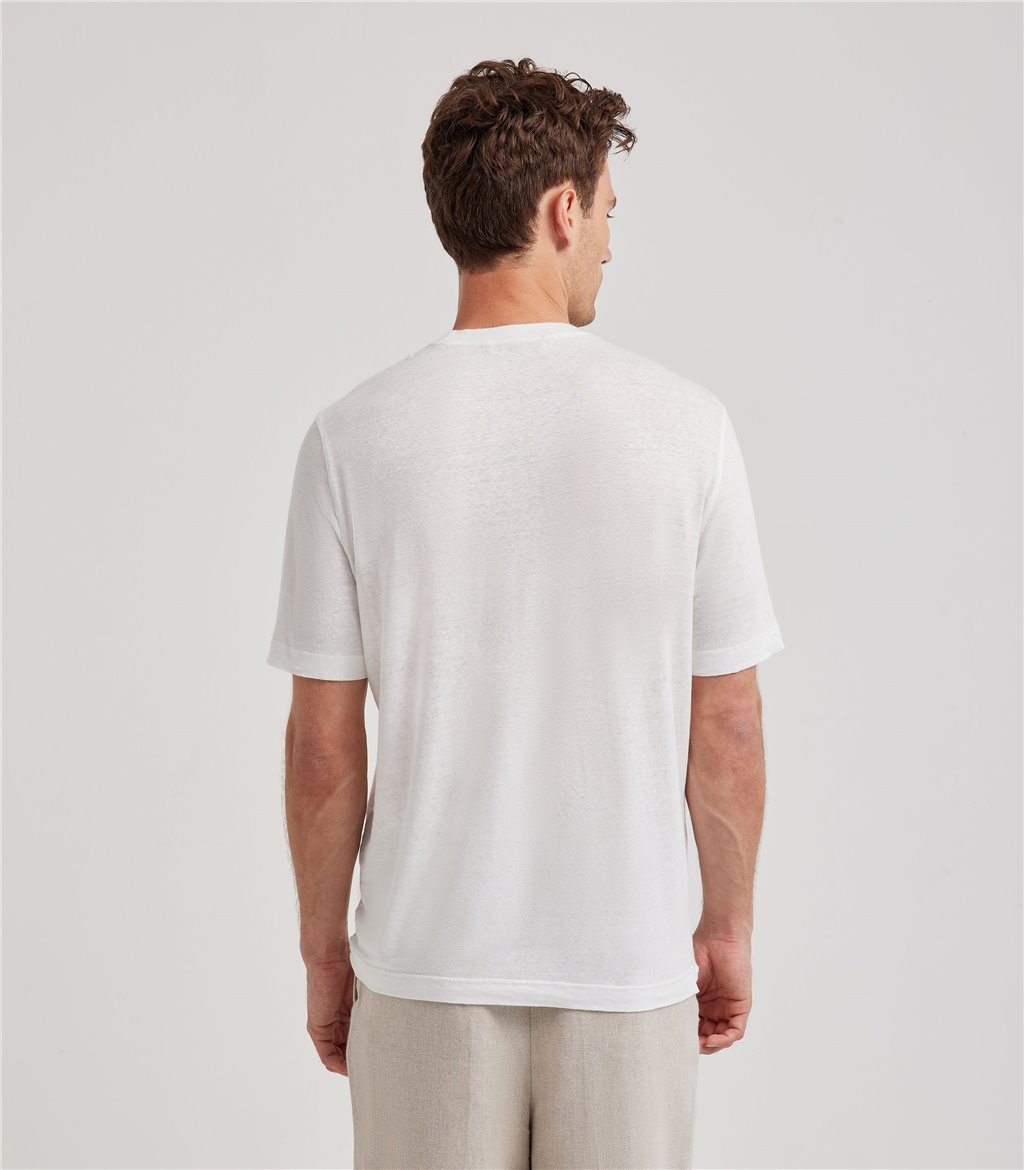 S.Moritz T-shirt bianca da uomo in jersey lino | S.Moritz Sito Ufficiale I Più Venduti