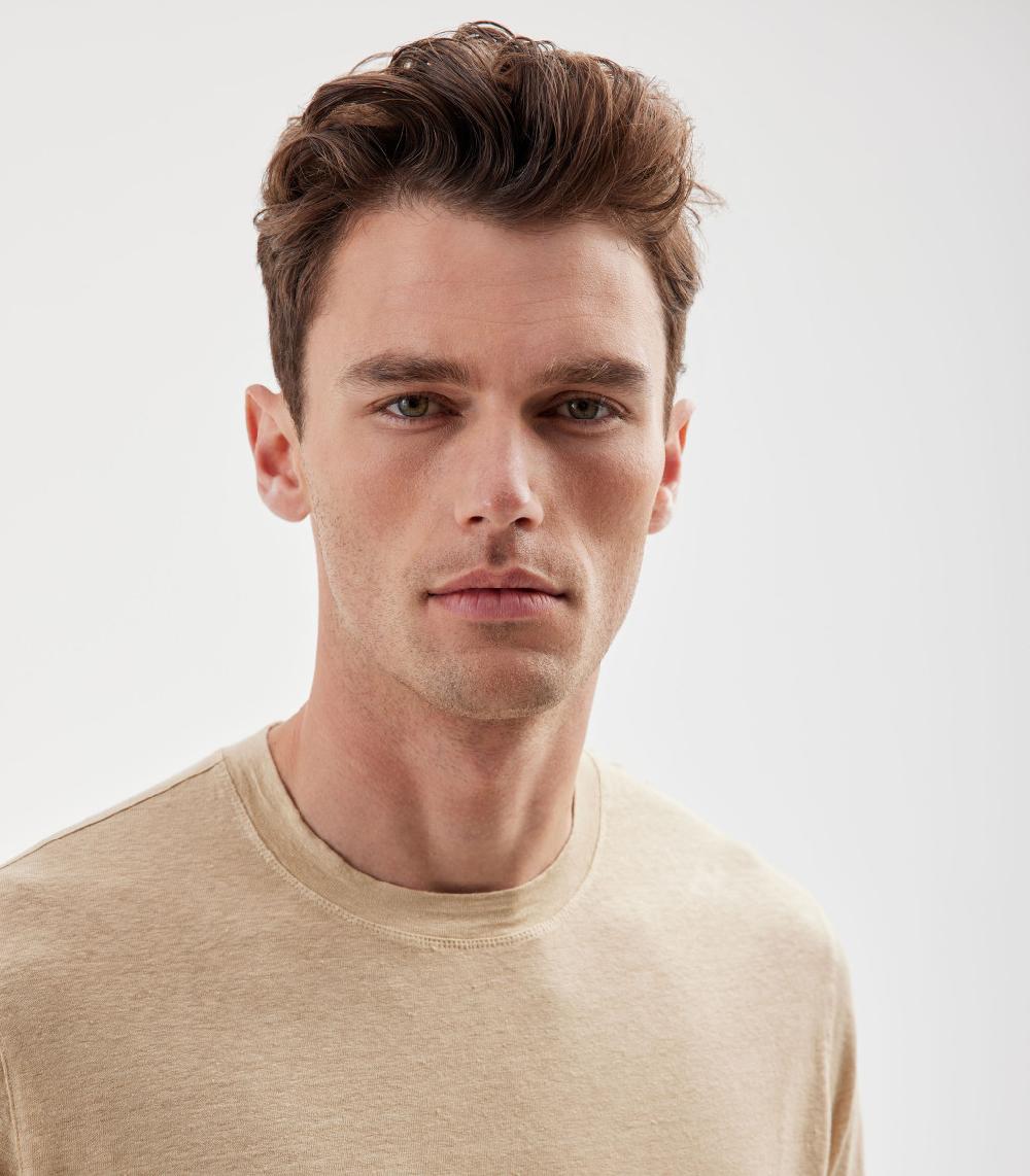 S.Moritz T-shirt beige da uomo in jersey lino | S.Moritz Sito Ufficiale Promozione Limitata