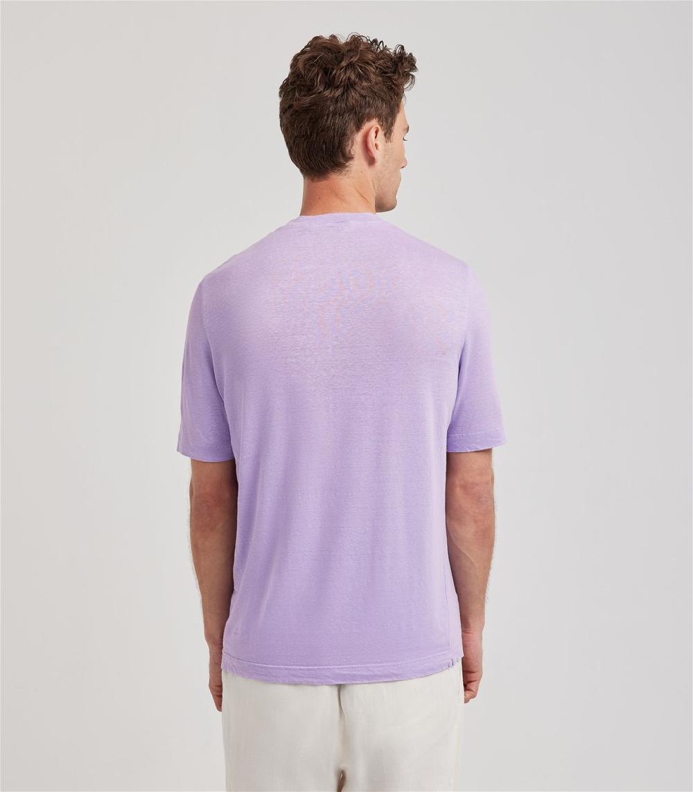 S.Moritz T-shirt lilla da uomo in jersey lino | S.Moritz Sito Ufficiale Shopping Online