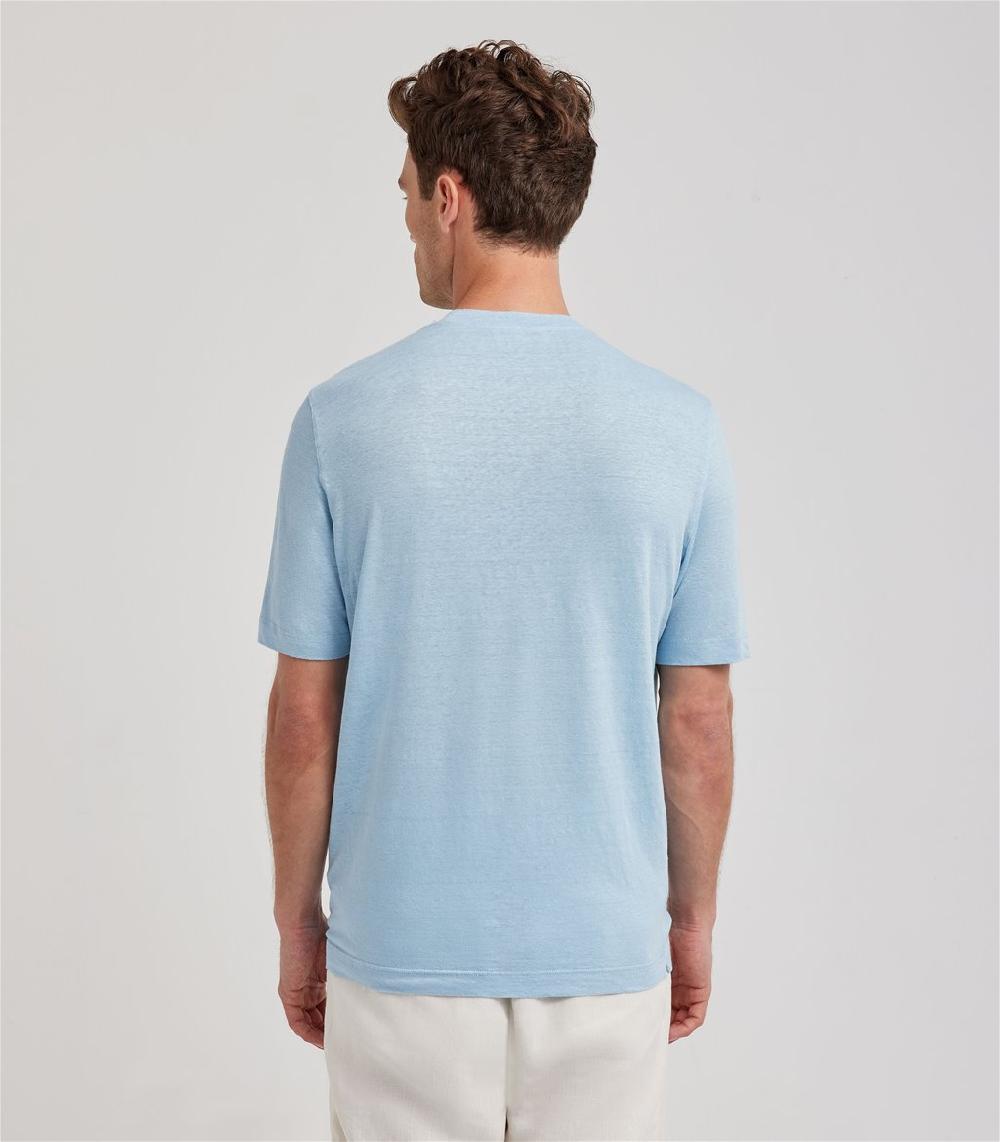 S.Moritz T-shirt cielo da uomo in jersey lino | S.Moritz Sito Ufficiale Affare Del Giorno