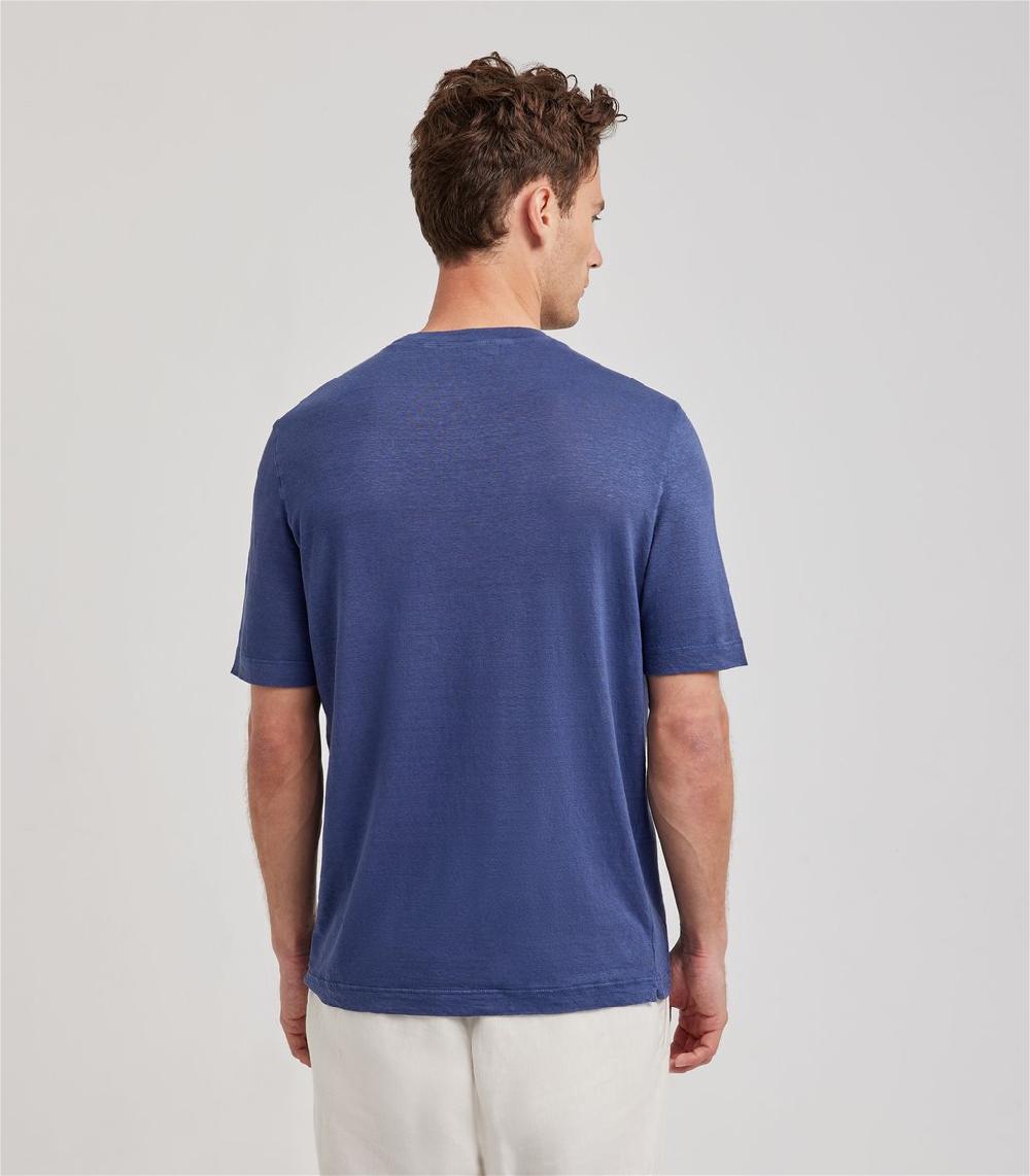 S.Moritz T-shirt blu royal da uomo in jersey lino | S.Moritz Sito Ufficiale Spedizione gratuita