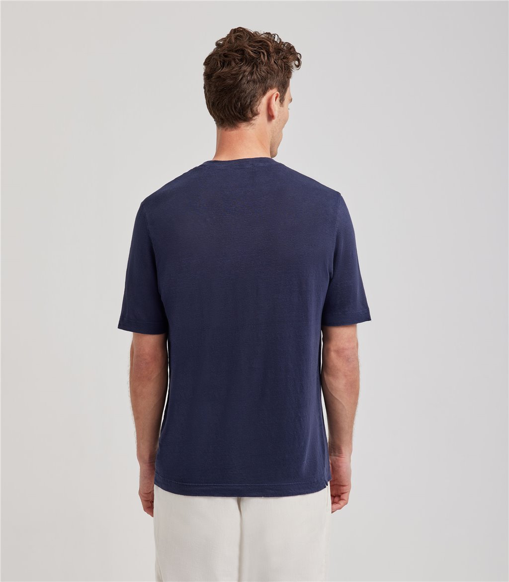 S.Moritz T-shirt indaco da uomo in jersey lino | S.Moritz Sito Ufficiale Novità