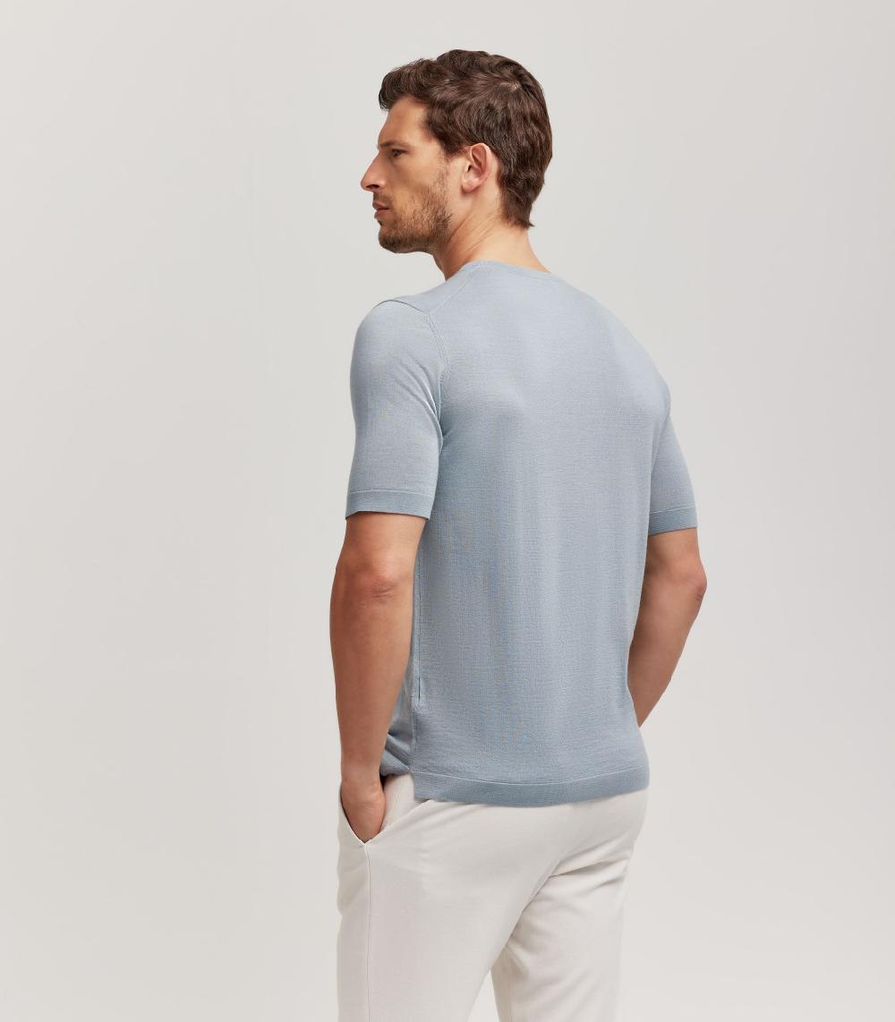 S.Moritz T-SHIRT - LANA SETA CASHMERE In Vendita
