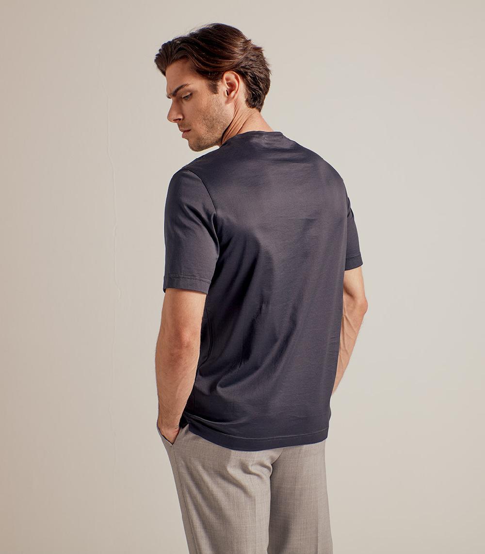 S.Moritz T-SHIRT IN COTONE SUPERFINE - GRIGIO ANTRACITE Hotsell