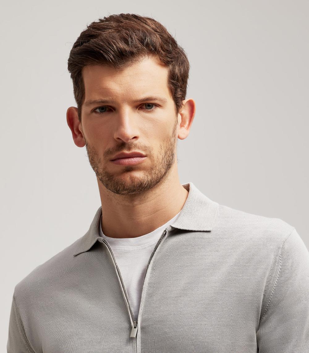 S.Moritz FULLZIP COLLO POLO - COTONE In Saldo