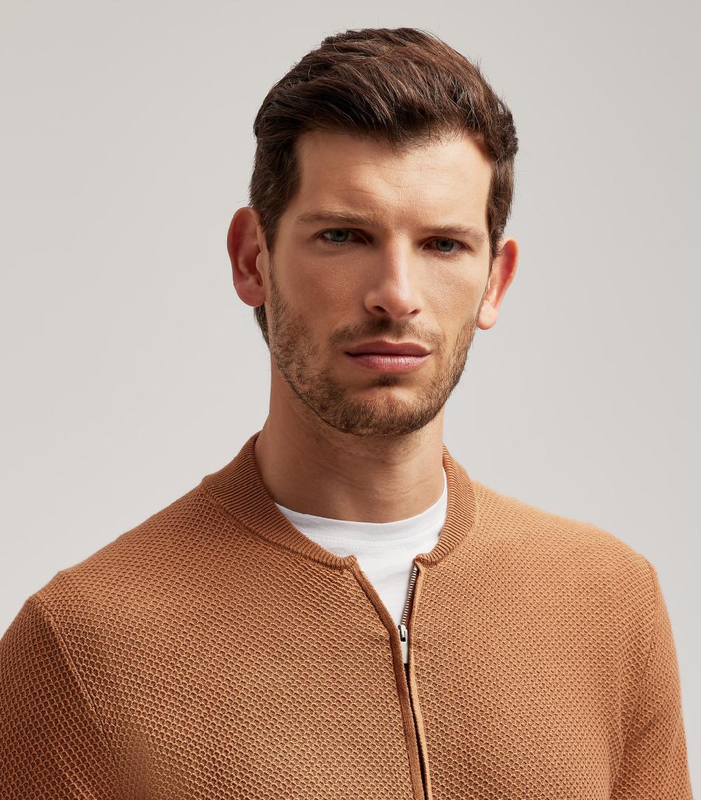 S.Moritz FULLZIP COLLO BOMBER NIDO D'APE - COTONE Nuova