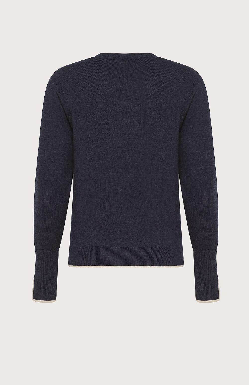 Seventy Girocollo con costine alte e tagli sui polsi - Col. Blu Online