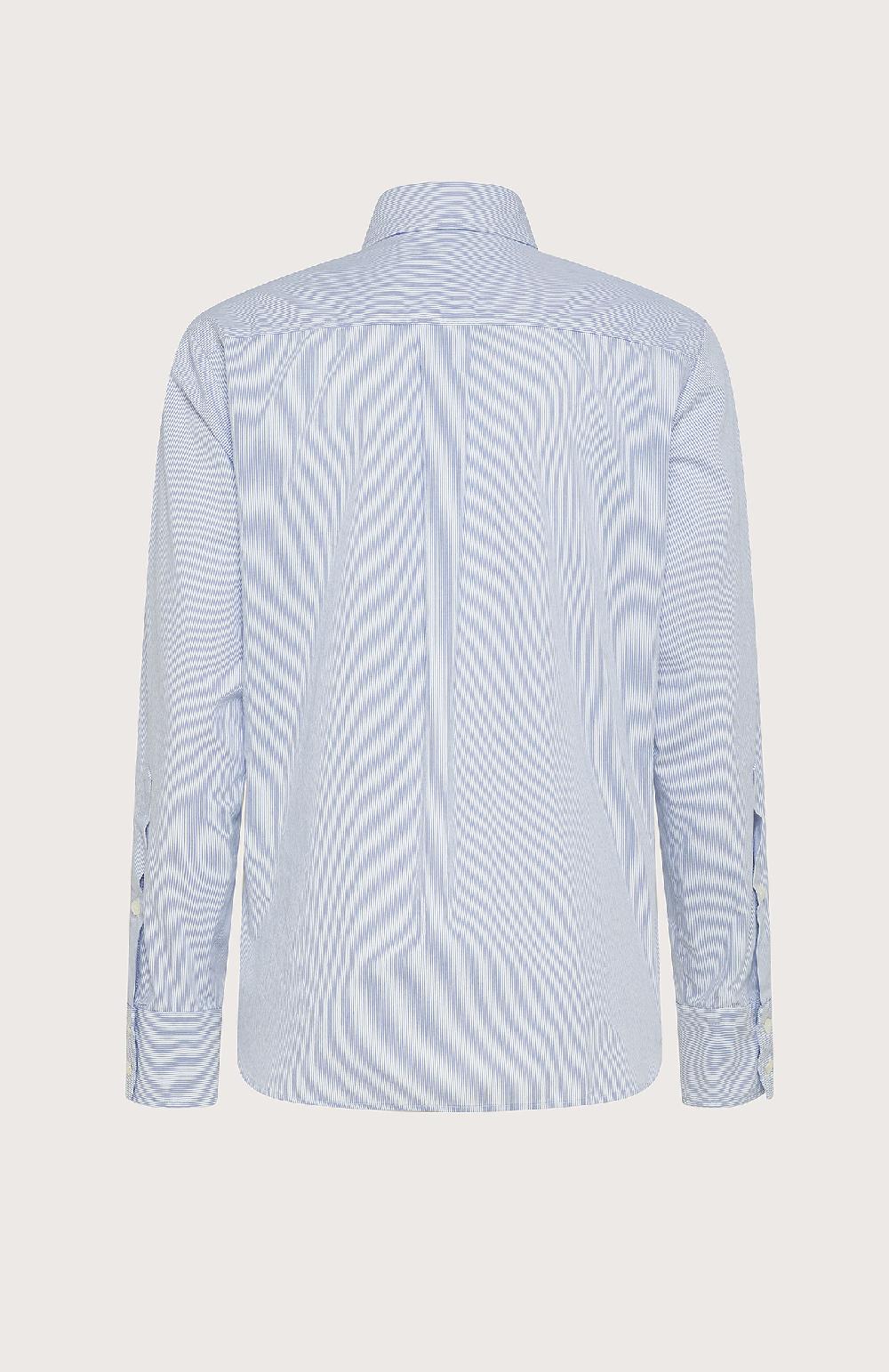 Seventy Camicia taglio corto a righe - Col. Blu Hotsell