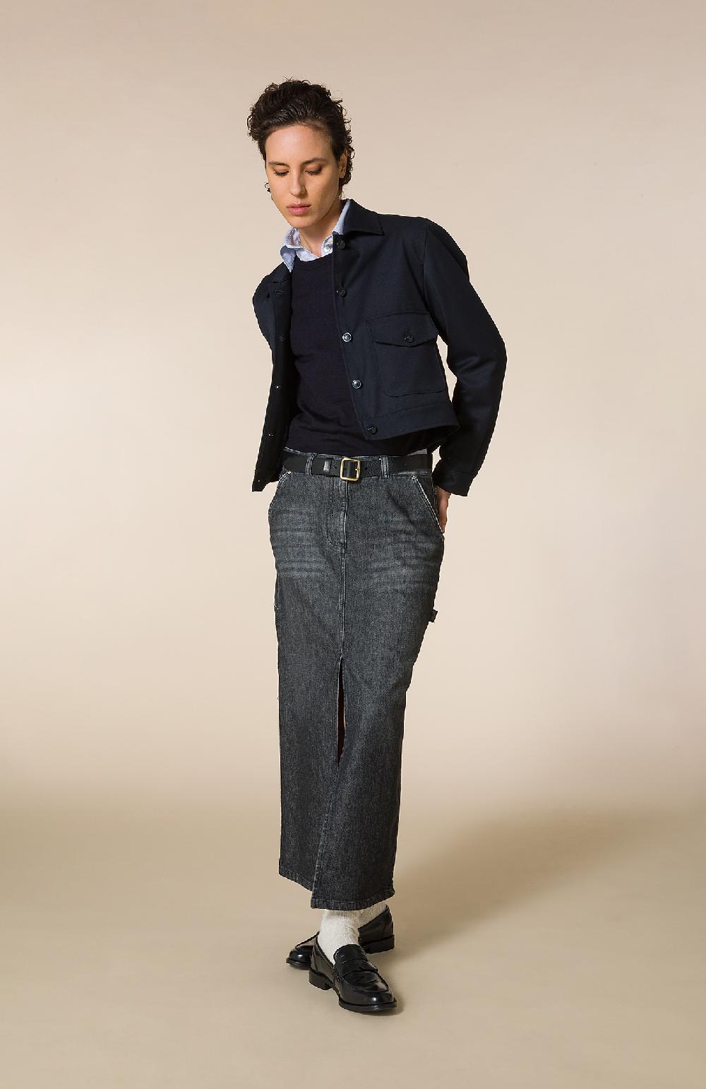 Seventy Gonna lunga in denim washed - Col. Grigio I Più Venduti