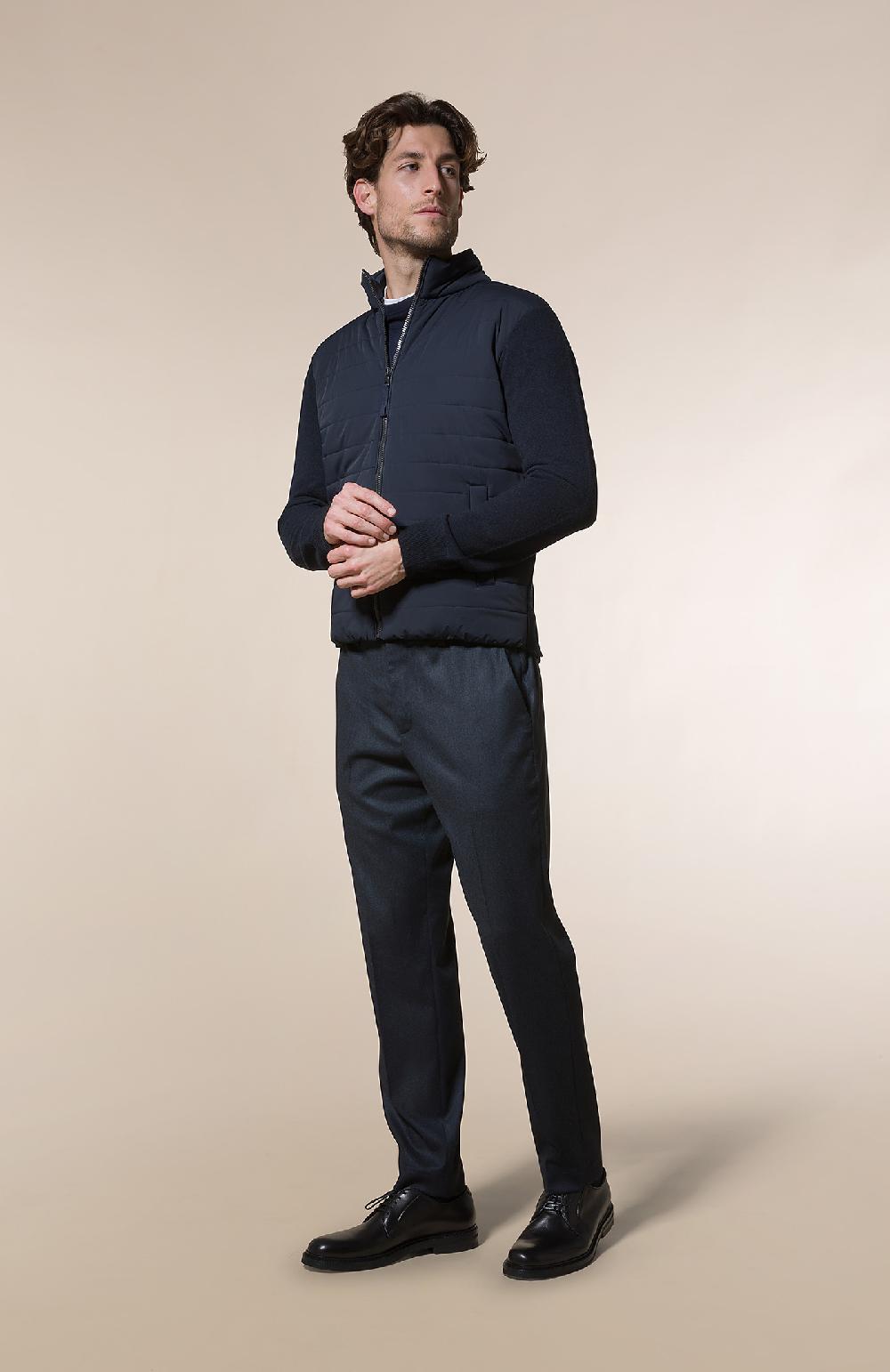 Seventy Pantalone chino realizzato in flanella mono-stretch - Col. Blu Italia