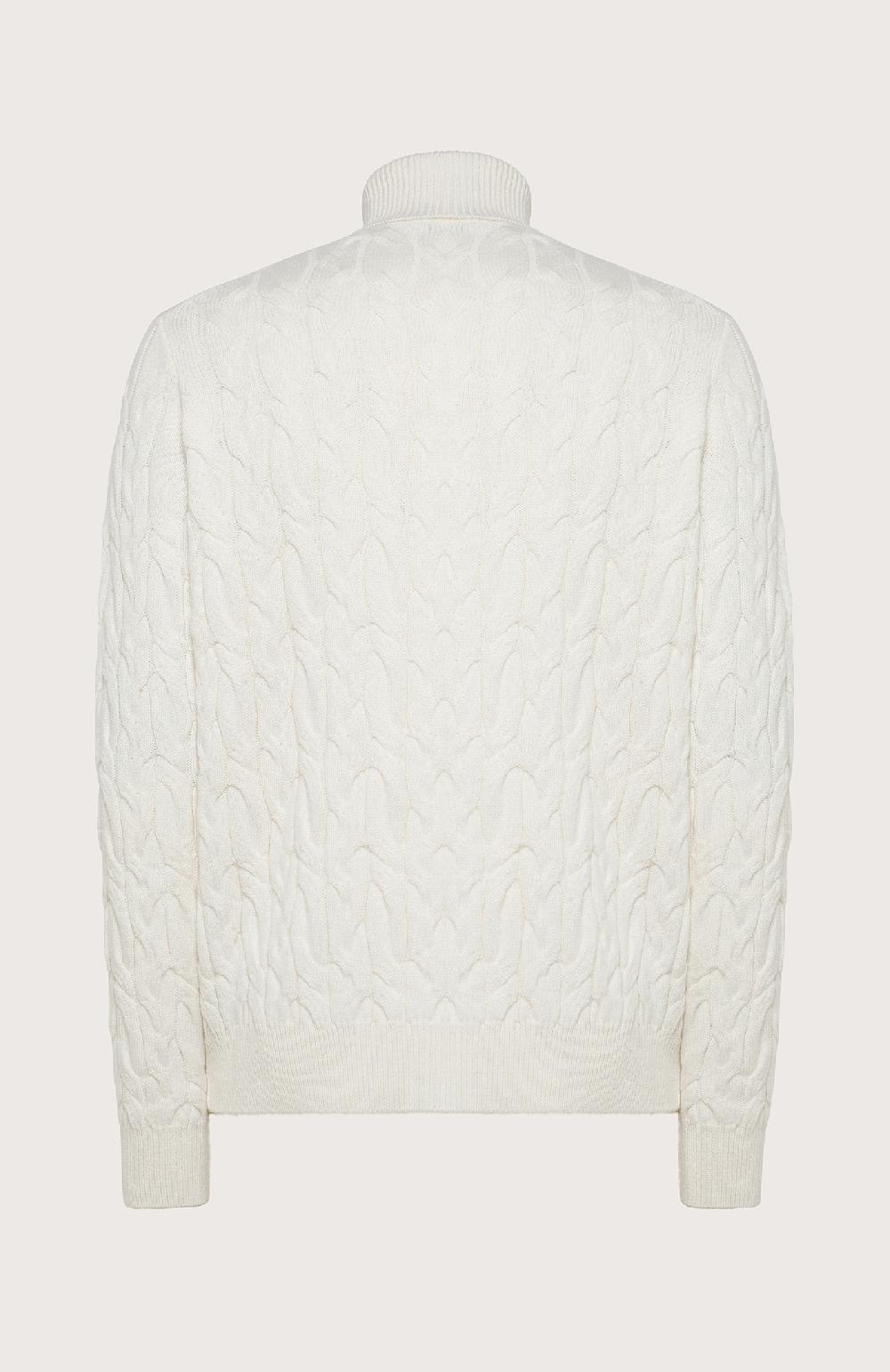 Seventy Maglione collo alto a treccia alternata - Col. Neutro Qualità