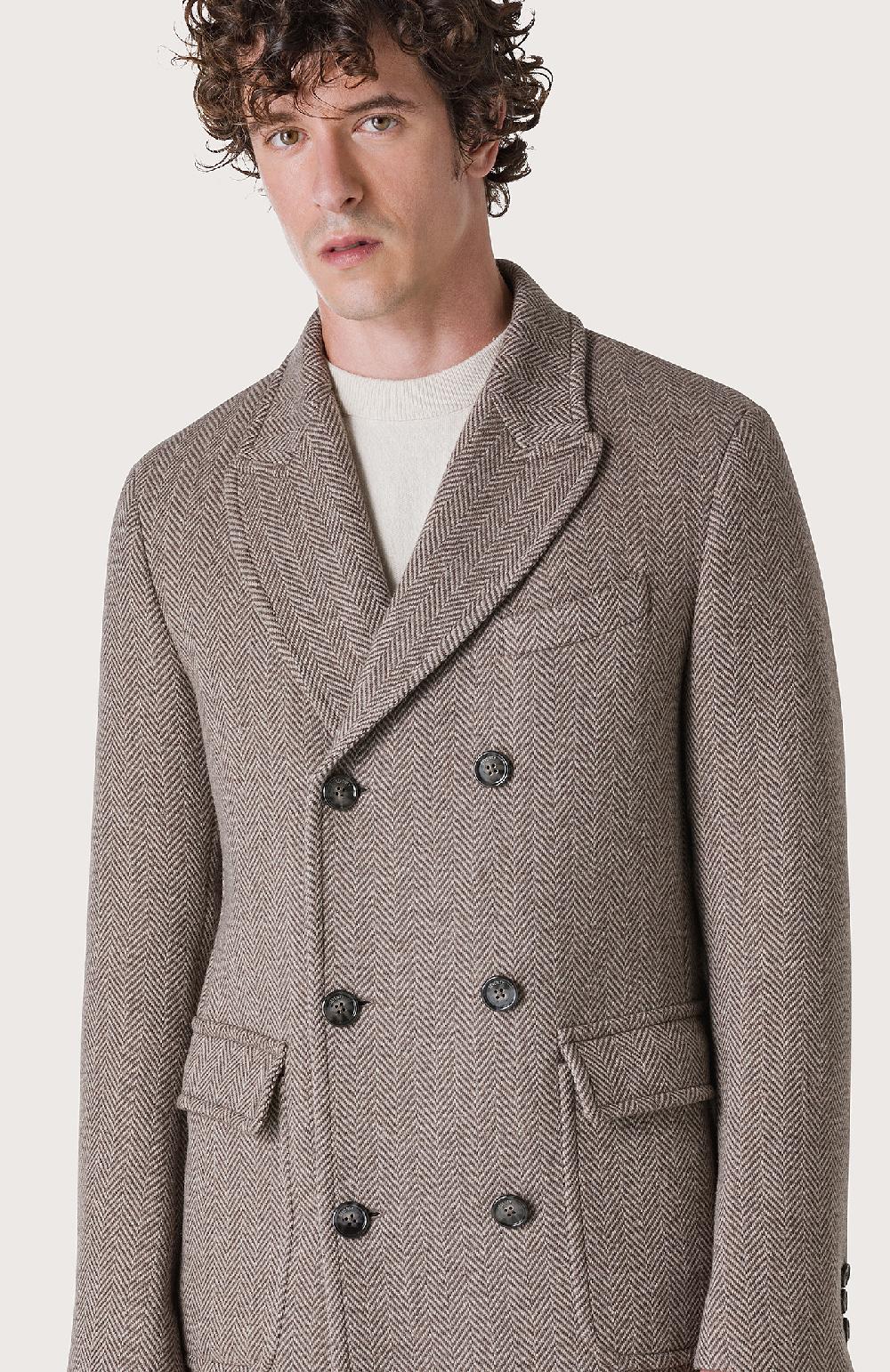 Seventy Cappotto doppiopetto con resca - Col. Marrone Spedizione Gratuita